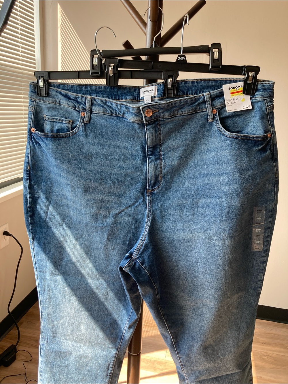 Sonoma high rise straight leg jean casual plus size jean 26W - Picture 8 of 17